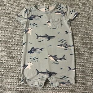 Little Sleepies Sharks (Play) Romper